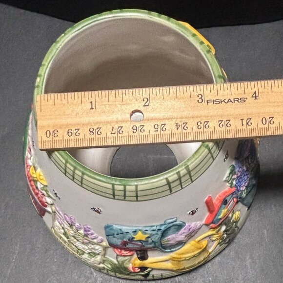 Yankee Candle Birdhouse Garden Bee Ceramic Candle Shade & Plate Holder - Picture 10 of 11